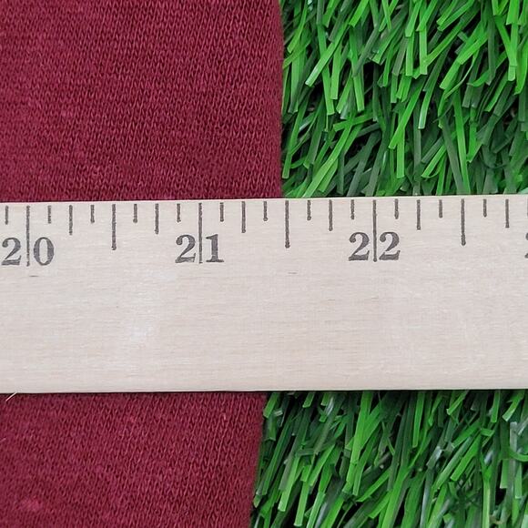 Vintage 80s MOD Sweater Womens Large 21x22 Burgundy - Picture 5 of 13